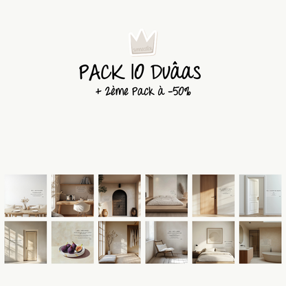 PACK 10 Duâas + 2ème Pack à -50%